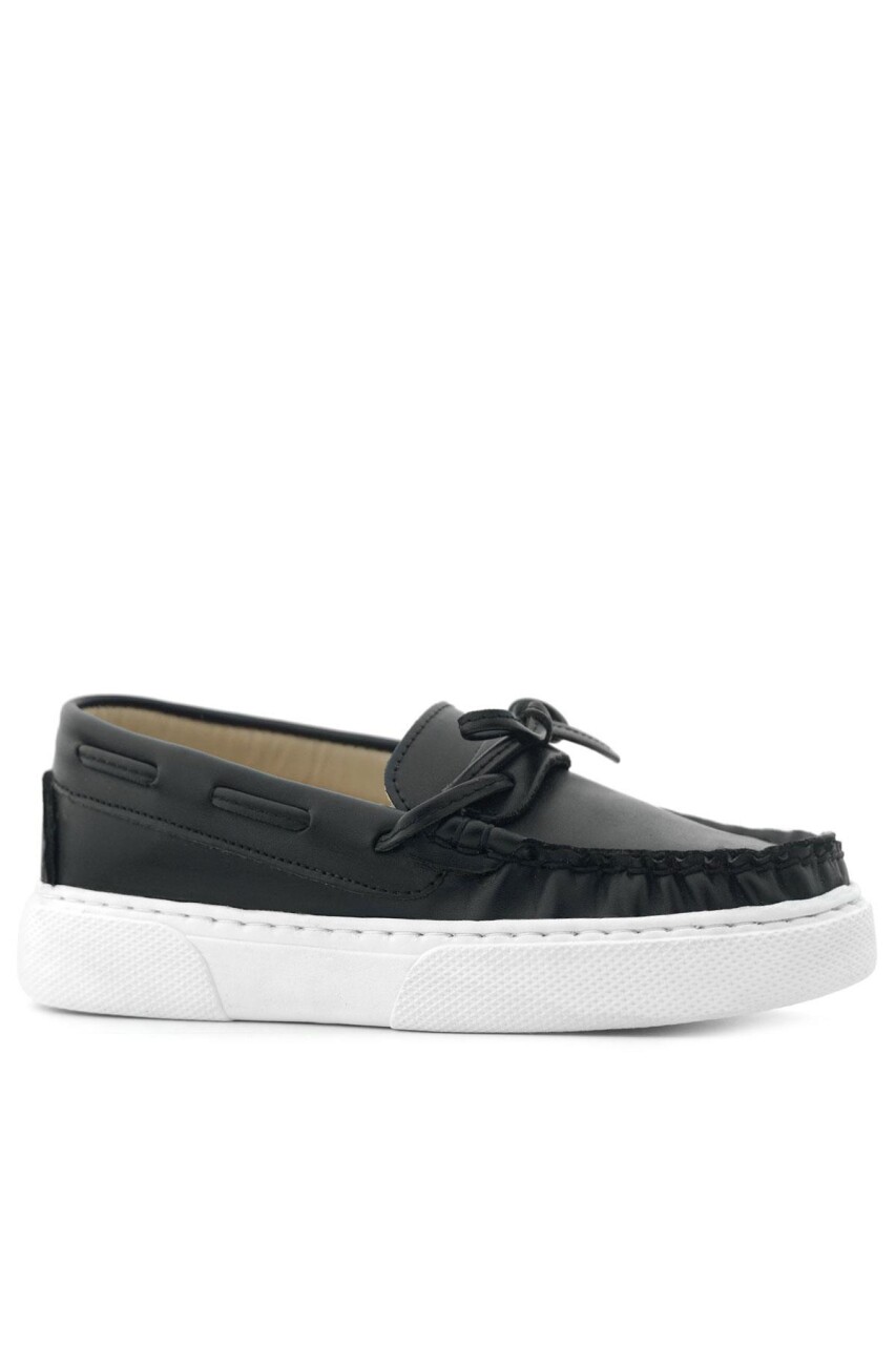 Rakerplus Siyah Cilt Ekstra Hafif Çocuk Makosen Ayakkabı - 2