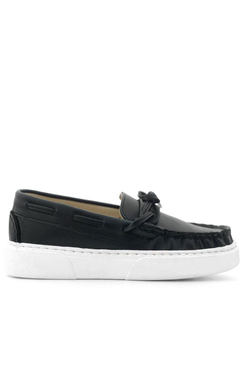 Rakerplus Siyah Cilt Ekstra Hafif Çocuk Makosen Ayakkabı - 3