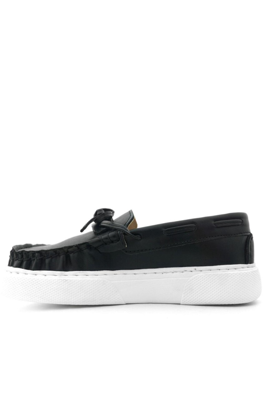 Rakerplus Siyah Cilt Ekstra Hafif Çocuk Makosen Ayakkabı - 5