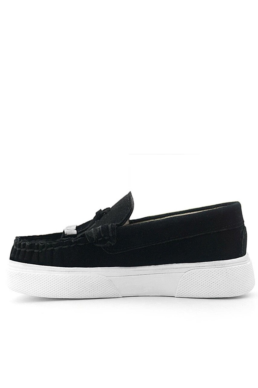 Rakerplus Siyah Süet Ekstra Hafif Çocuk Makosen Ayakkabı - 5