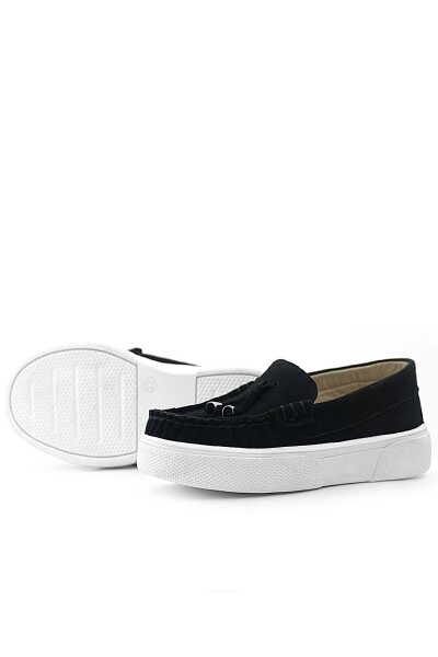 Rakerplus Siyah Süet Ekstra Hafif Çocuk Makosen Ayakkabı - 7