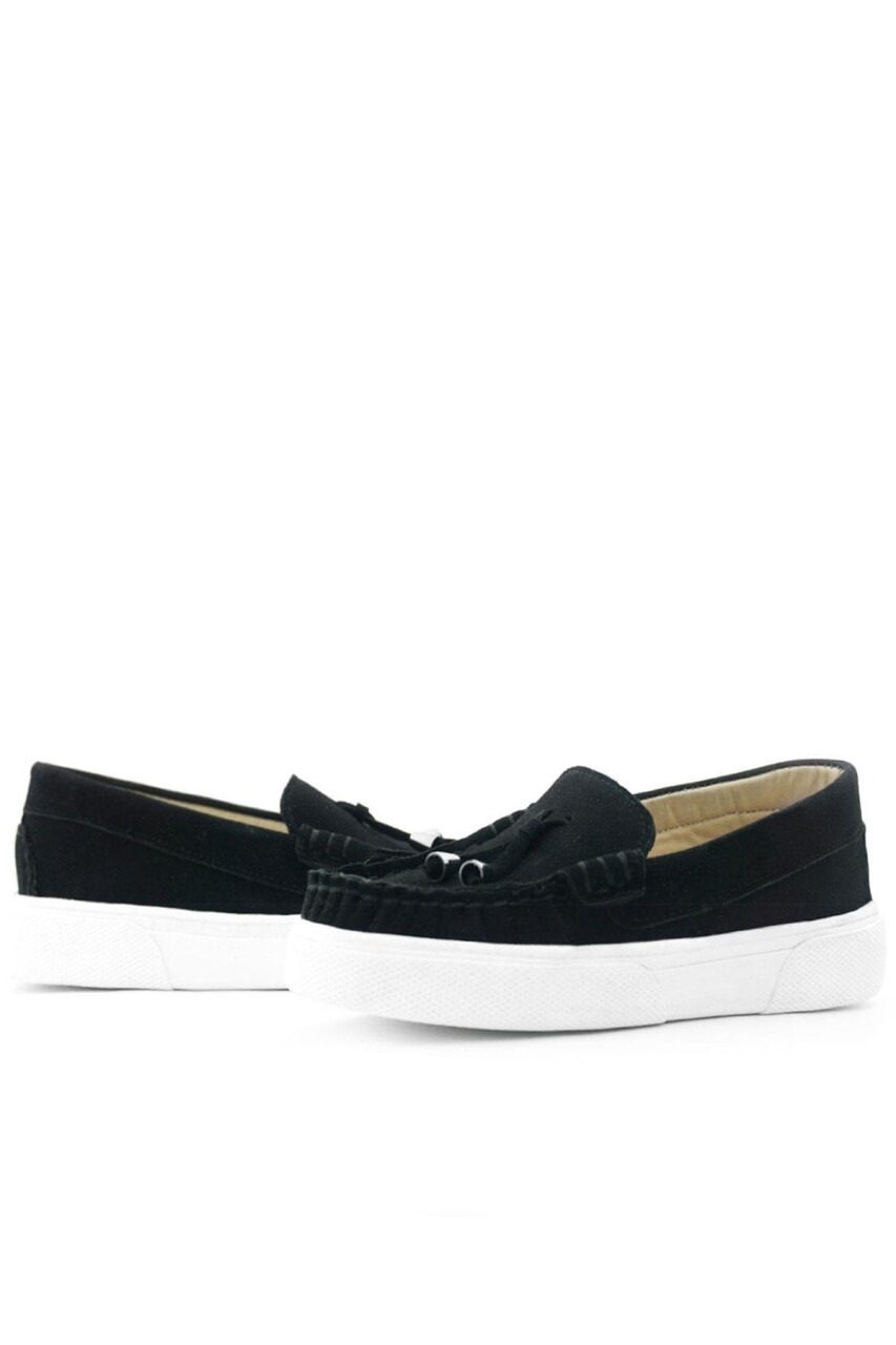 Rakerplus Siyah Süet Ekstra Hafif Çocuk Makosen Ayakkabı - 8