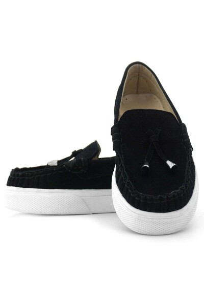 Rakerplus Siyah Süet Ekstra Hafif Çocuk Makosen Ayakkabı - 9