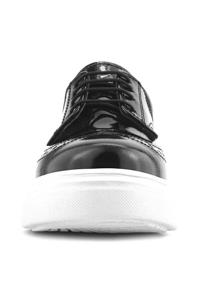 Rakerplus Hakiki Deri Siyah Rugan Oxford Çocuk Klasik Ayakkabı - 49