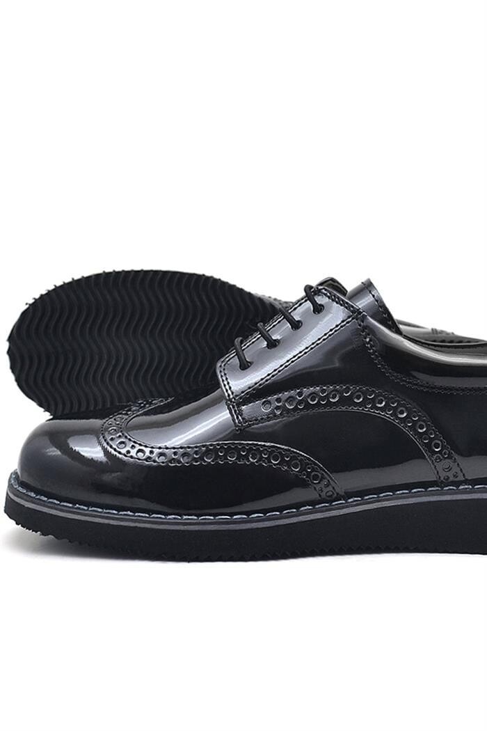 Rakerplus Hidra Siyah Rugan Lastik Bağcıklı Erkek Çocuk Klasik Ayakkabı - 7