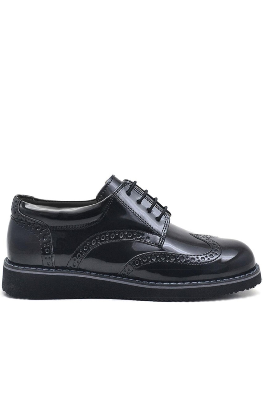 Rakerplus Hidra Siyah Rugan Lastik Bağcıklı Erkek Çocuk Klasik Ayakkabı - 17