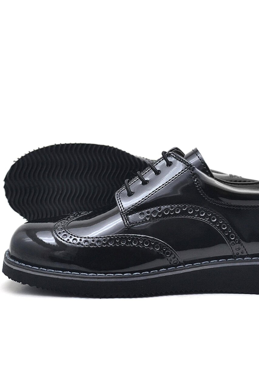 Rakerplus Hidra Siyah Rugan Lastik Bağcıklı Erkek Çocuk Klasik Ayakkabı - 21