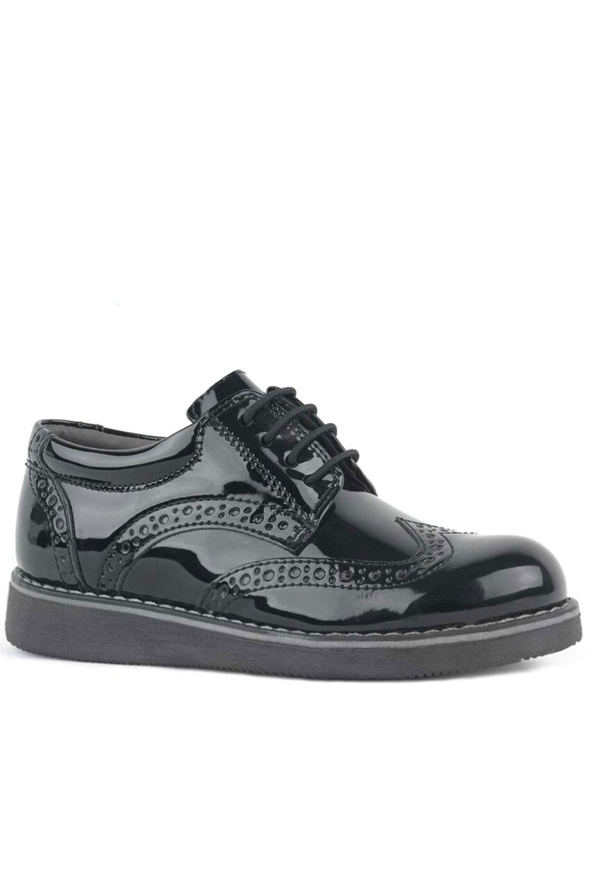 Rakerplus Hidra Siyah Rugan Lastik Bağcıklı Erkek Çocuk Klasik Ayakkabı - 18