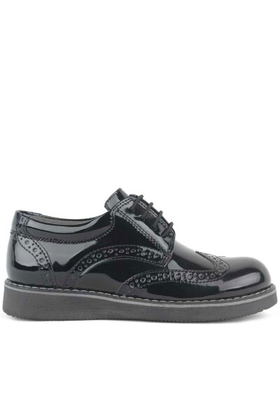 Rakerplus Hidra Siyah Rugan Lastik Bağcıklı Erkek Çocuk Klasik Ayakkabı - 43