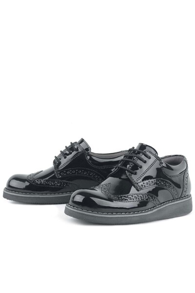 Rakerplus Hidra Siyah Rugan Lastik Bağcıklı Erkek Çocuk Klasik Ayakkabı - 69