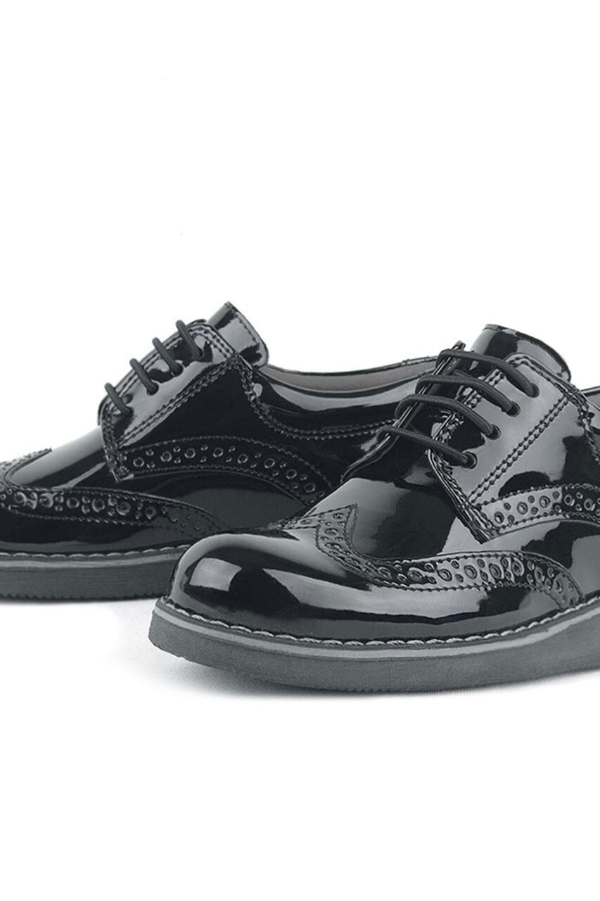 Rakerplus Hidra Siyah Rugan Lastik Bağcıklı Erkek Çocuk Klasik Ayakkabı - 87