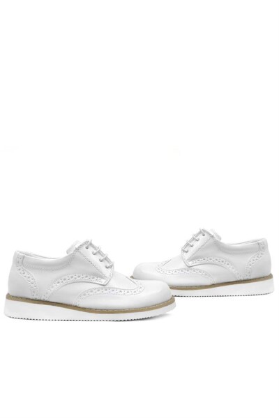 Rakerplus Hidra Beyaz Rugan Bağcıklı Erkek Çocuk Ayakkabı - 7