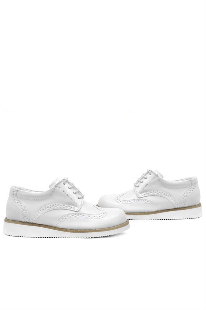 Rakerplus Hidra Beyaz Rugan Bağcıklı Erkek Çocuk Ayakkabı - 7