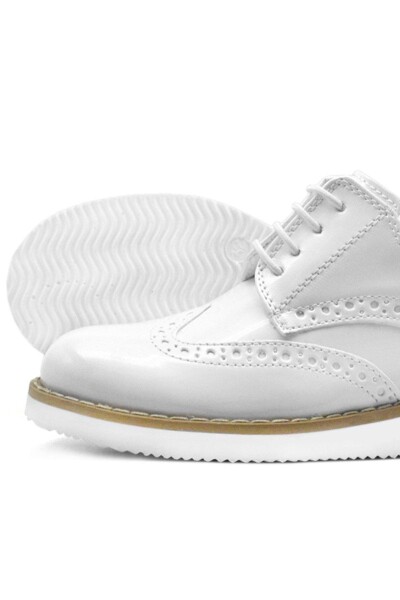 Rakerplus Hidra Beyaz Rugan Bağcıklı Erkek Çocuk Ayakkabı - 9