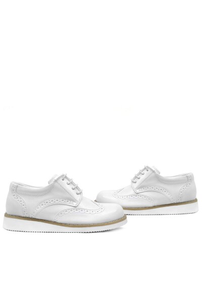 Rakerplus Hidra Beyaz Rugan Bağcıklı Erkek Çocuk Ayakkabı - 49