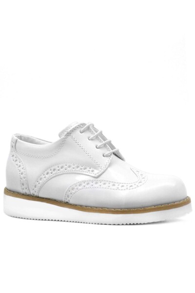 Rakerplus Hidra Beyaz Rugan Bağcıklı Erkek Çocuk Ayakkabı - 56