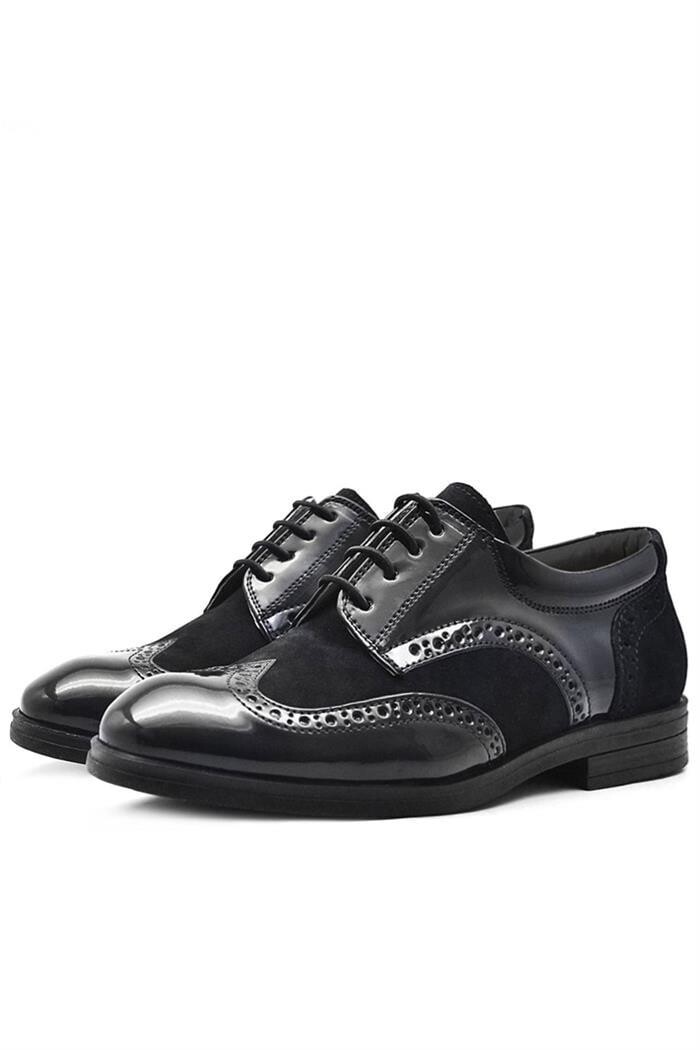 Rakerplus Titan Siyah Rugan Süet Klasik Erkek Çocuk Ayakkabı - 4