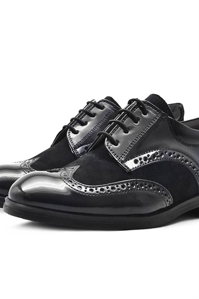 Rakerplus Titan Siyah Rugan Süet Klasik Erkek Çocuk Ayakkabı - 5