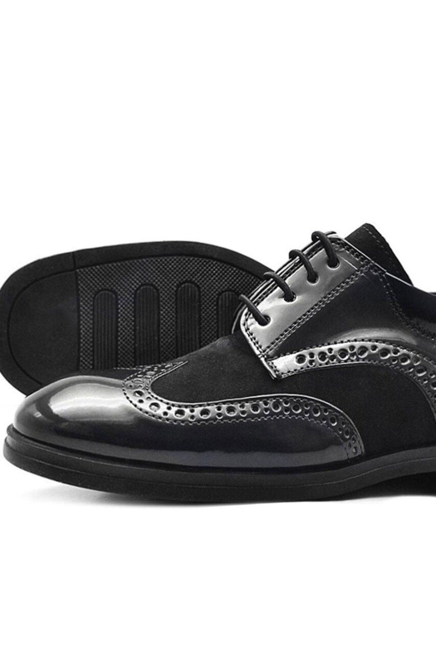 Rakerplus Titan Siyah Rugan Süet Klasik Erkek Çocuk Ayakkabı - 27