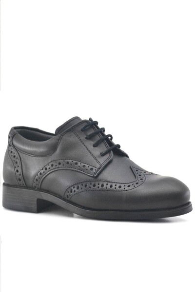 Rakerplus Titan Hakiki Deri Siyah Klasik Erkek Çocuk Ayakkabısı - 2