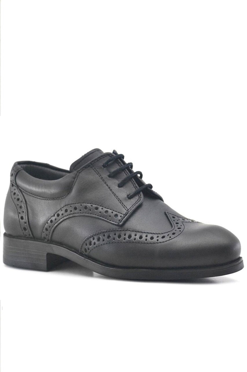Rakerplus Titan Hakiki Deri Siyah Klasik Erkek Çocuk Ayakkabısı - 10