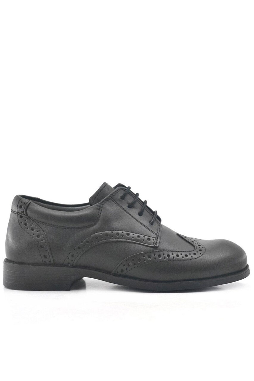 Rakerplus Titan Hakiki Deri Siyah Klasik Erkek Çocuk Ayakkabısı - 11