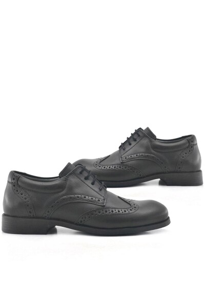 Rakerplus Titan Hakiki Deri Siyah Klasik Erkek Çocuk Ayakkabısı - 16