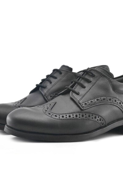 Rakerplus Titan Hakiki Deri Siyah Klasik Erkek Çocuk Ayakkabısı - 21
