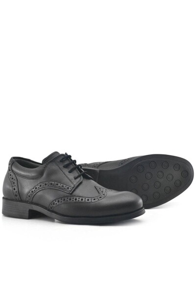 Rakerplus Titan Hakiki Deri Siyah Klasik Erkek Çocuk Ayakkabısı - 22