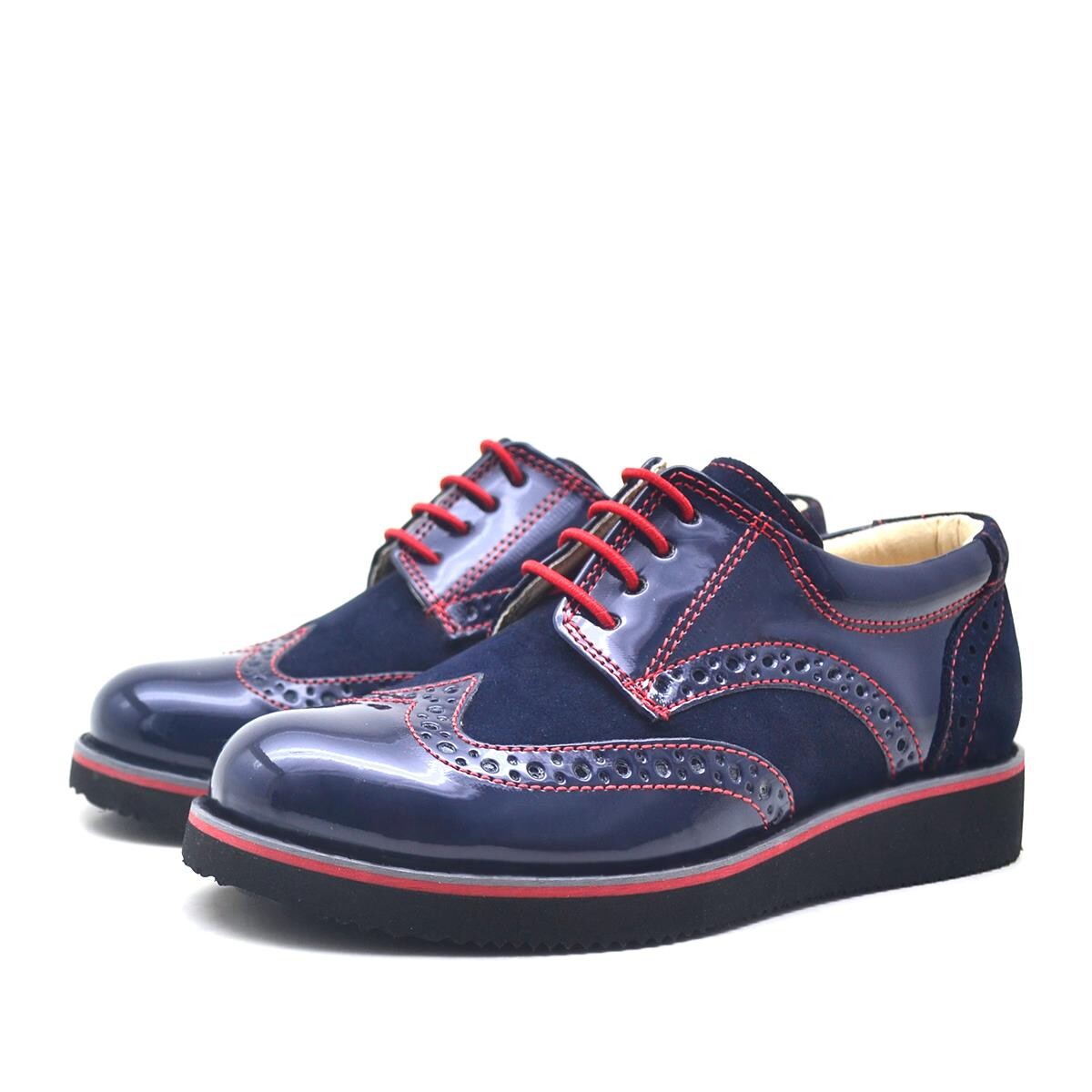 Rakerplus Hidra Süet Rugan Bağcıklı Günlük Erkek Çocuk Ayakkabı - 19