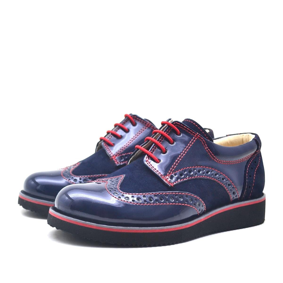 Rakerplus Hidra Süet Rugan Bağcıklı Günlük Erkek Çocuk Ayakkabı - 34