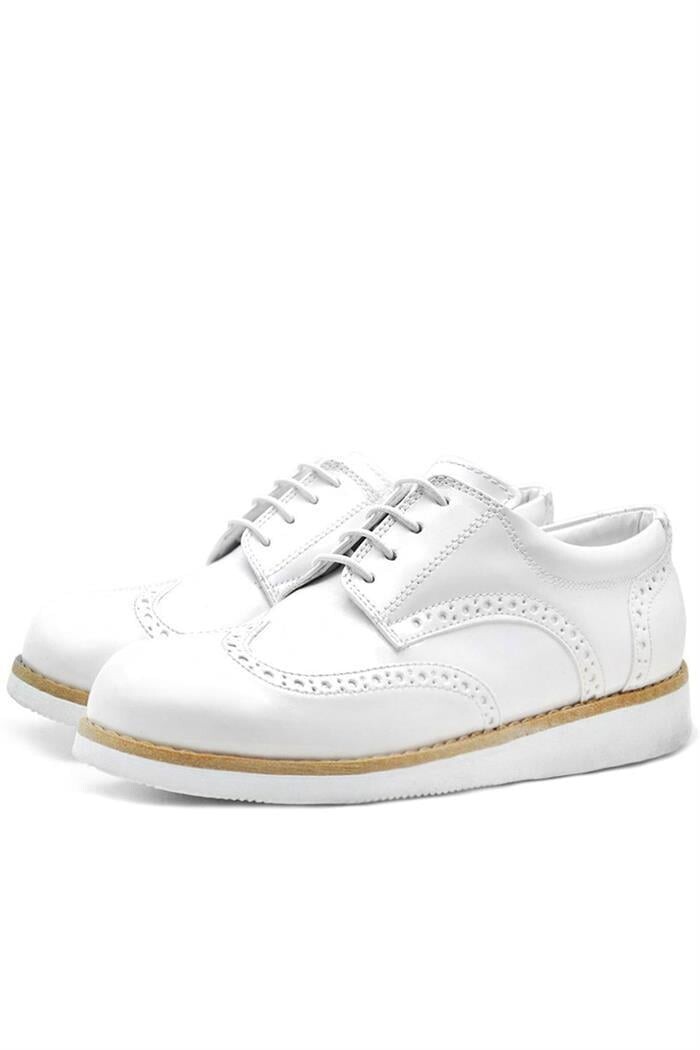 Rakerplus Hidra Beyaz Rugan Bağcıklı Günlük Erkek Genç Ayakkabı - 3