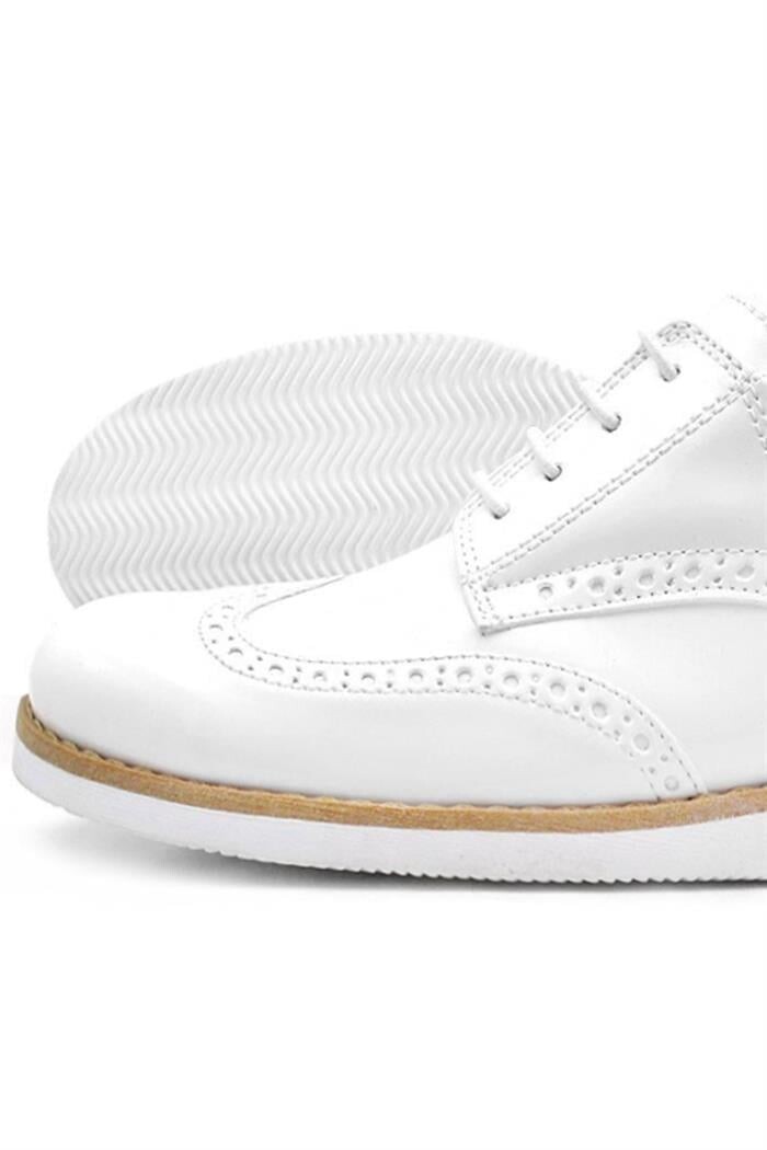 Rakerplus Hidra Beyaz Rugan Bağcıklı Günlük Erkek Genç Ayakkabı - 5