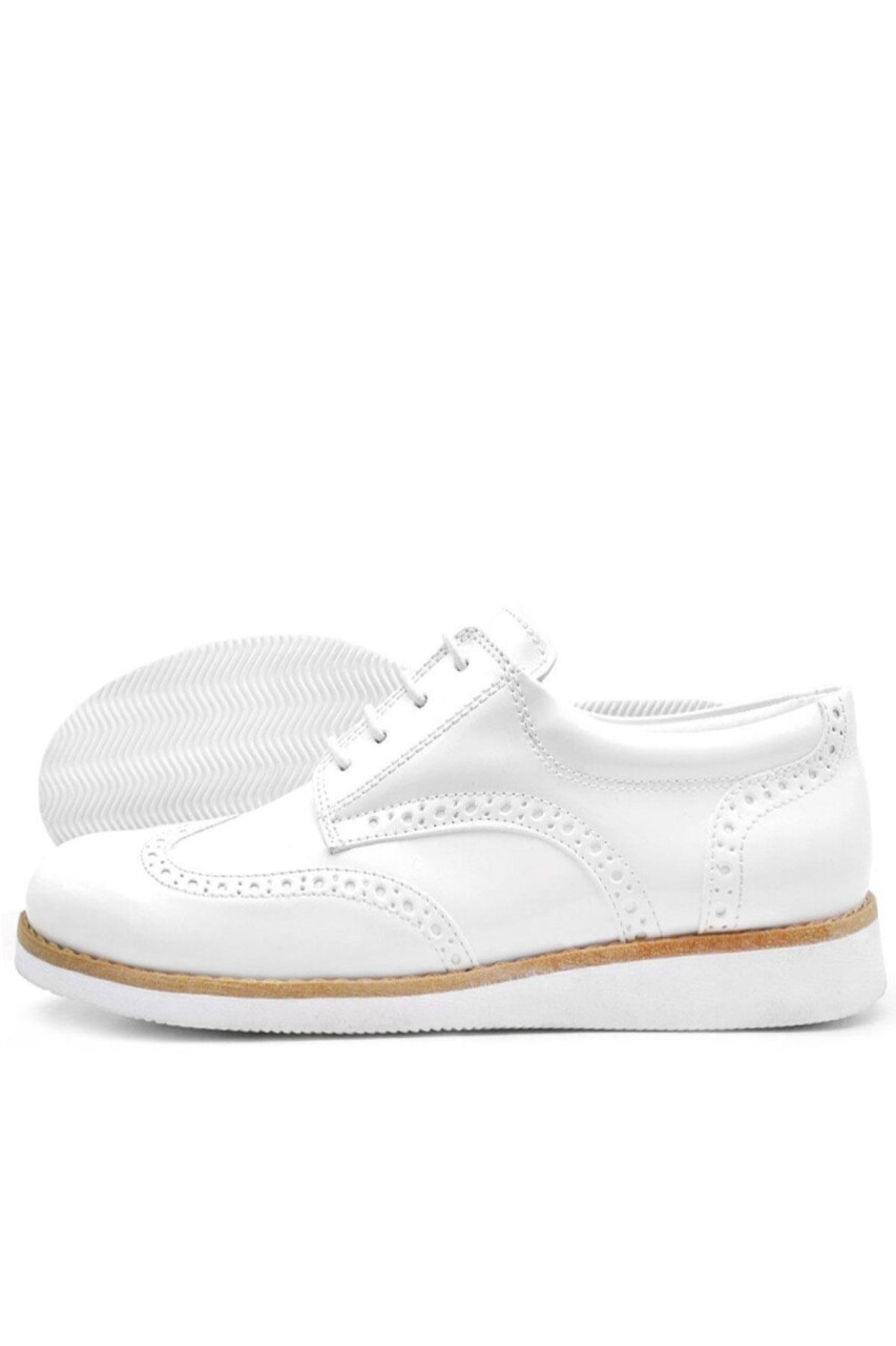 Rakerplus Hidra Beyaz Rugan Bağcıklı Günlük Erkek Genç Ayakkabı - 11