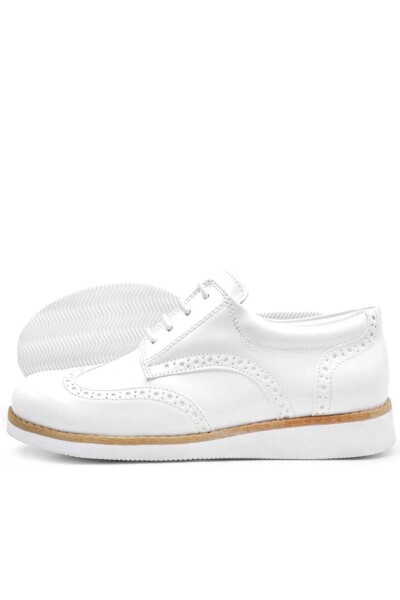 Rakerplus Hidra Beyaz Rugan Bağcıklı Günlük Erkek Genç Ayakkabı - 24