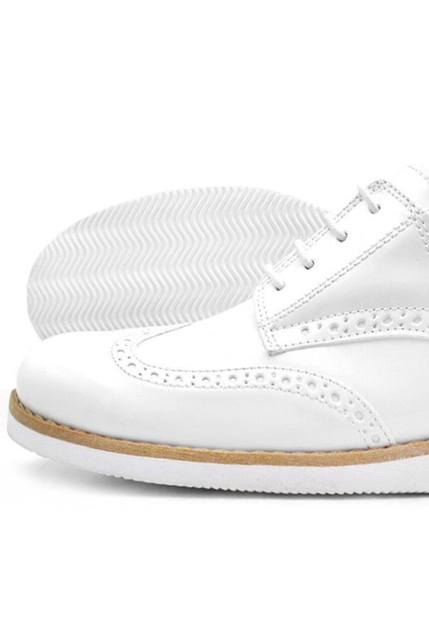 Rakerplus Hidra Beyaz Rugan Bağcıklı Günlük Erkek Genç Ayakkabı - 32