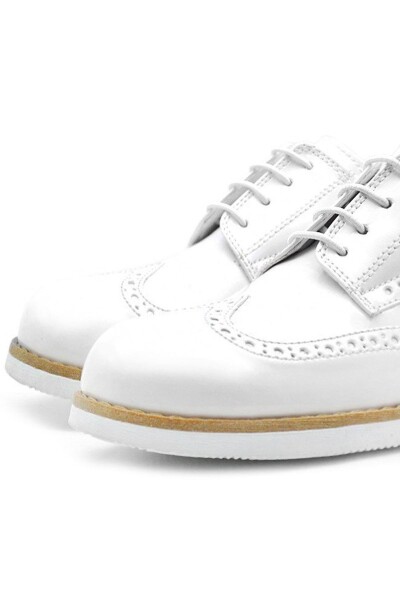 Rakerplus Hidra Beyaz Rugan Bağcıklı Günlük Erkek Genç Ayakkabı - 33