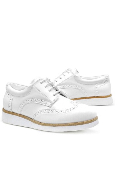 Rakerplus Hidra Beyaz Rugan Bağcıklı Günlük Erkek Genç Ayakkabı - 34