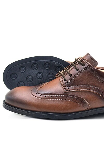 Rakerplus Titan Taba Bağcıklı Klasik Erkek Çocuk Abiye Ayakkabı - 7