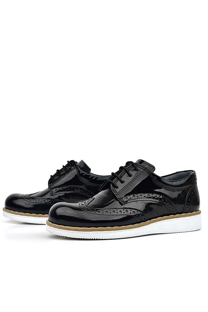 Rakerplus Titan Rugan Bağcıklı Klasik Erkek Çocuk Okul Ayakkabı - 12