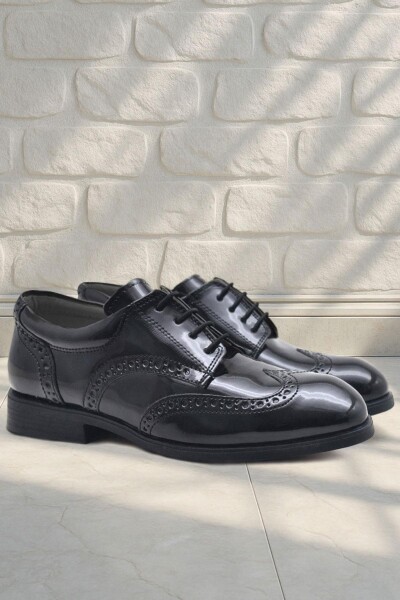 Rakerplus Titan Rugan Bağcıklı Klasik Erkek Çocuk Okul Ayakkabı - 22