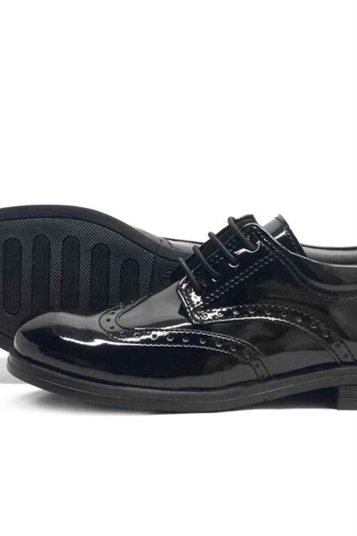 Rakerplus Titan Rugan Bağcıklı Klasik Erkek Çocuk Okul Ayakkabı - 7