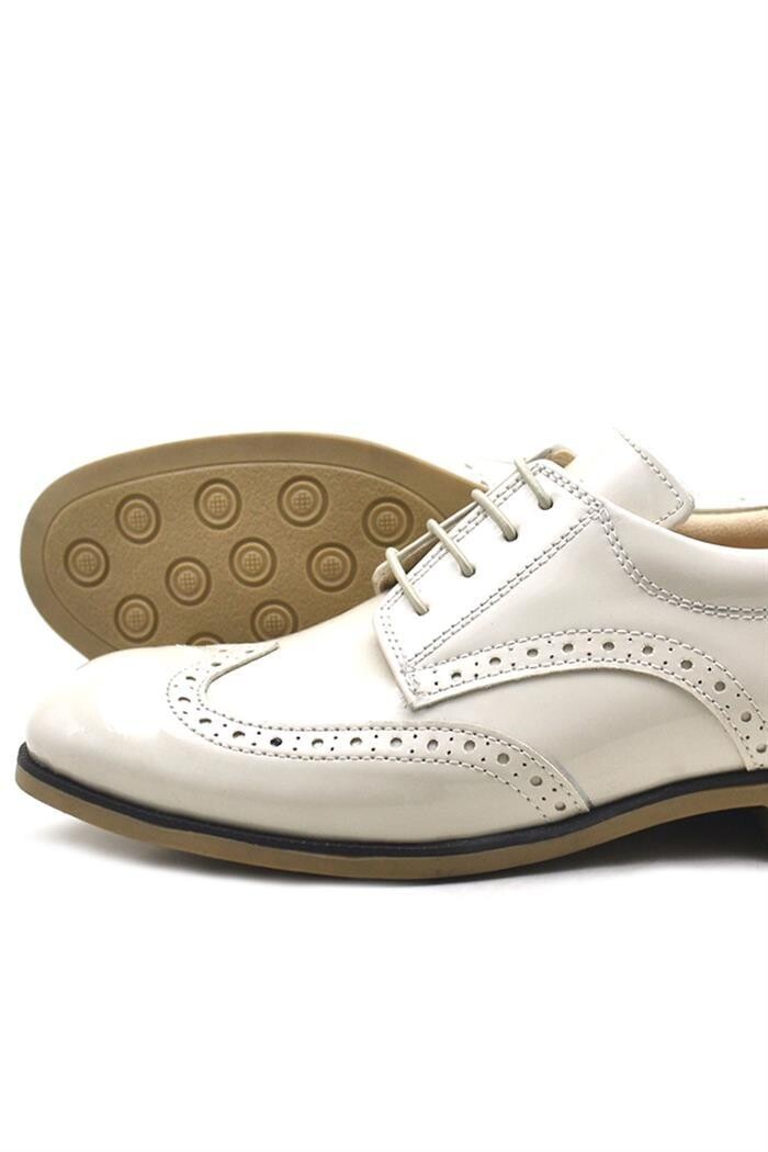 Rakerplus Bej Rugan Bağcıklı Klasik Erkek Çocuk Ayakkabı - 6