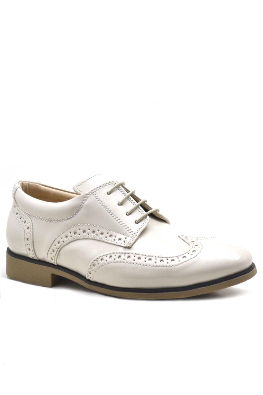 Rakerplus Bej Rugan Bağcıklı Klasik Erkek Çocuk Ayakkabı - 19