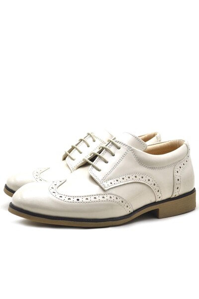 Rakerplus Bej Rugan Bağcıklı Klasik Erkek Çocuk Ayakkabı - 33