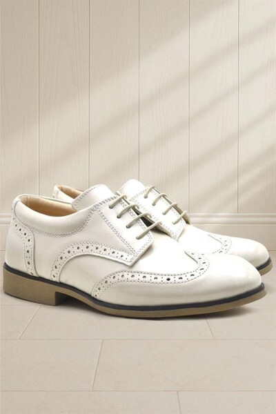 Rakerplus Bej Rugan Bağcıklı Klasik Erkek Çocuk Ayakkabı - Rakerplus