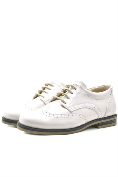 Rakerplus Bej Rugan Bağcıklı Klasik Erkek Çocuk Ayakkabı - 4