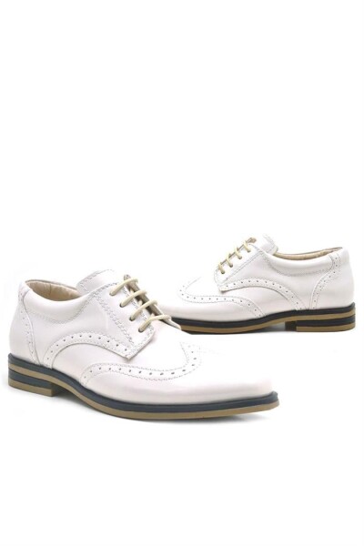 Rakerplus Bej Rugan Bağcıklı Klasik Erkek Çocuk Ayakkabı - 8