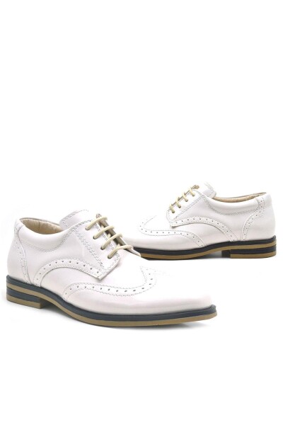 Rakerplus Bej Rugan Bağcıklı Klasik Erkek Çocuk Ayakkabı - 56