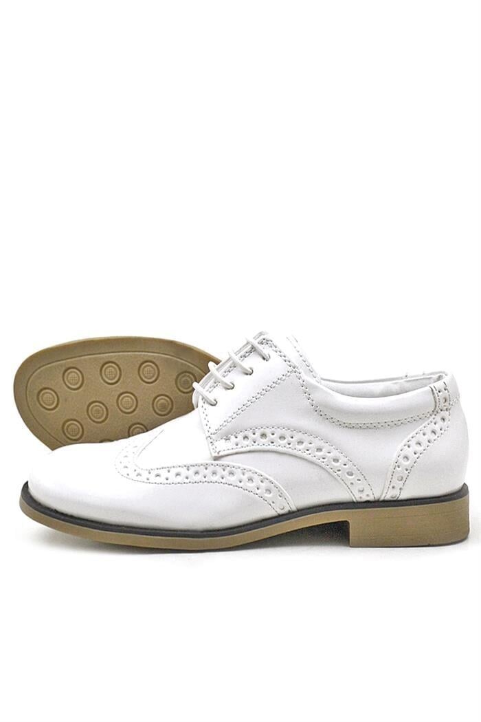 Rakerplus Titan Beyaz Rugan Bağcıklı Klasik Erkek Çocuk Klasik Ayakkabı - 61